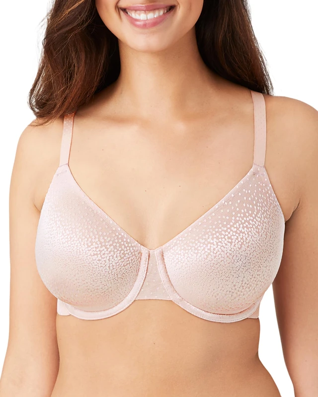Wacoal Women's Back Appeal Underwire Bra Full Coverage, Rose Dust, 34E