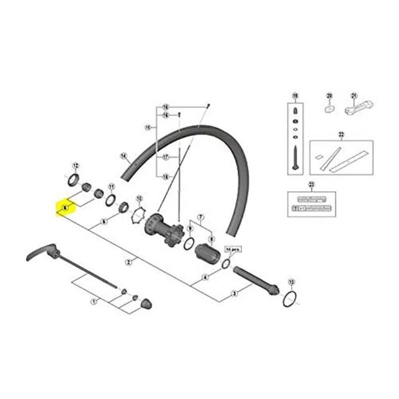 SHIMANO Cone IZDO Rear Wheel WH-RS700 C30 Cycling Cones, Unisex Adults, Multicoloured (Multicoloured), One Size