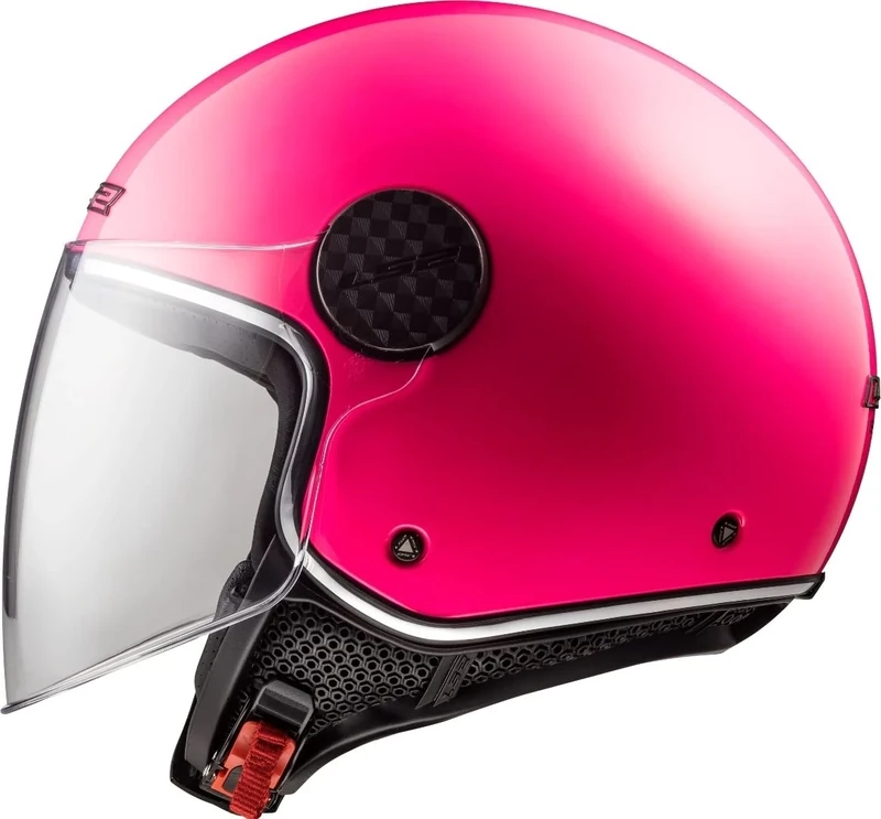 LS2, Jet Sphere LUX Fluo Pink Motorcycle Helmet, XXL