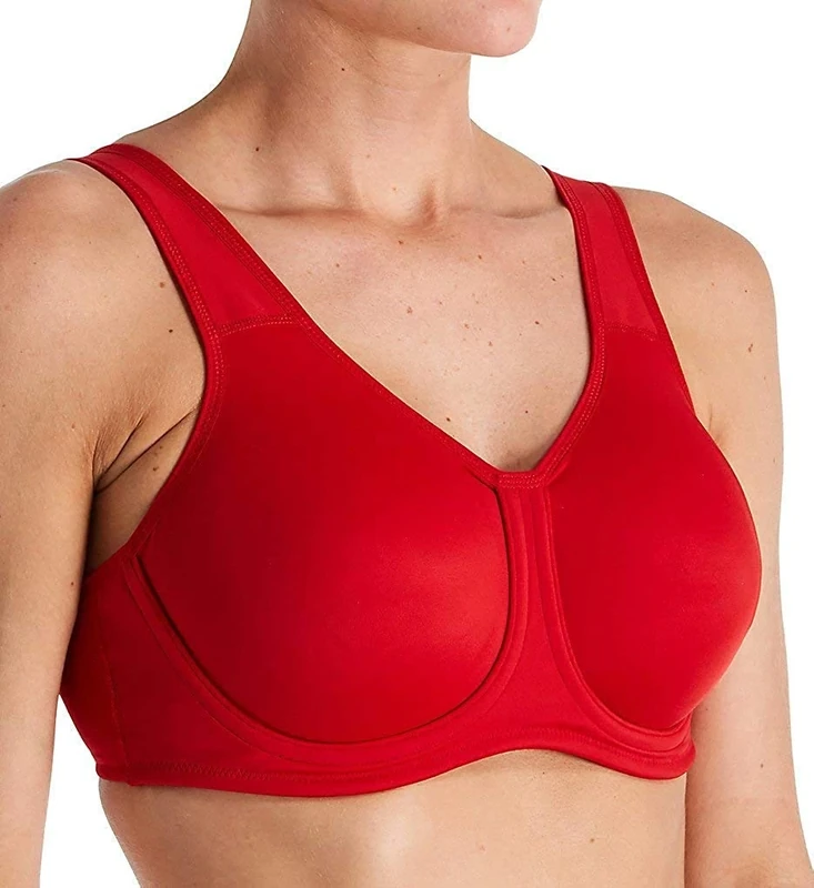 Wacoal Women's Sport Full Figure Underwire Bra, Barbados Cherry, 32C