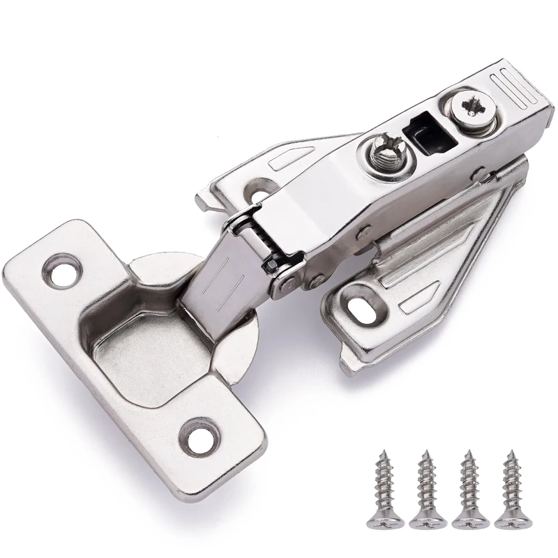 DecoBasics 1/2" Overlay Soft Close Cabinet Hinges for Kitchen Cabinets (50 PCS)- 105° Face Frame Concealed Cabinet Door Hinge -3 Way Adjustability -Clip on Plate & Matching Screw 4 Easy Installation