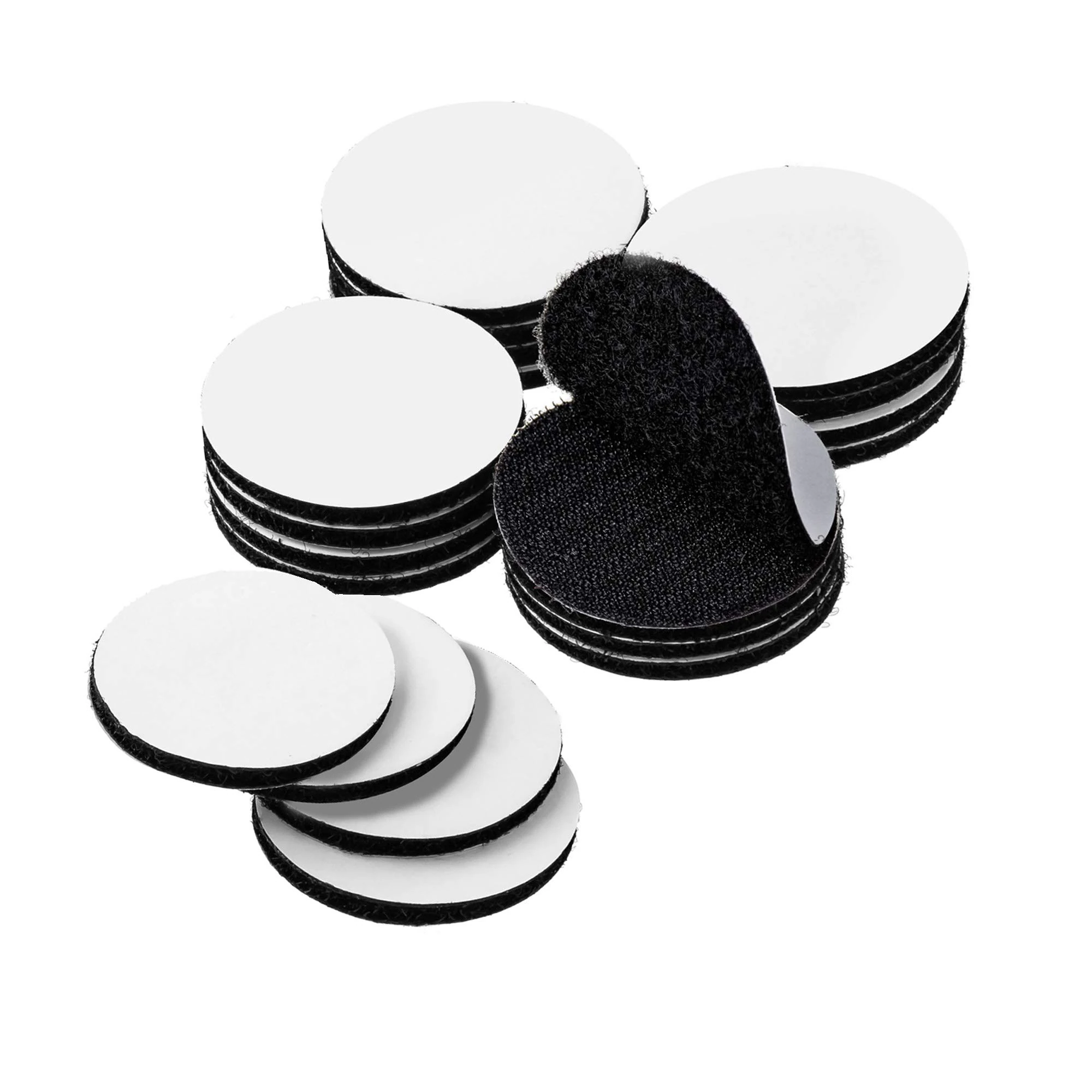 BRAVESHINE Super Heavy Duty Sticky Pads Stick on Self Adhesive, No Nailing Need Picture Hanging Strips Heavy Duty for Walls and Floor,Door,Plastics,Glasses,Metals (16Black: Round 50mm)