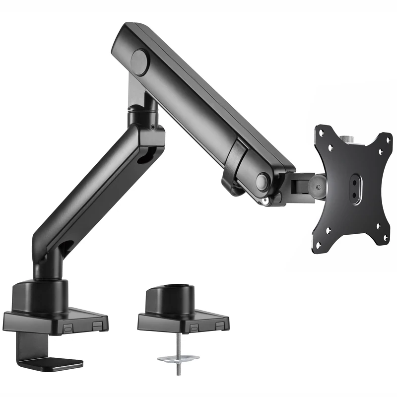 VIVO Premium Aluminum Full Motion Single Monitor Desk Mount Stand with Lift Engine Arm, Fits Screens up to 32 inches, STAND-V101BB