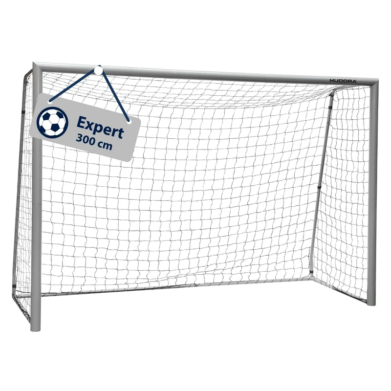 HUDORA Soccer Goal Expert - Large Soccer Goal for Kids & Adults - Weatherproof & sturdy football goal with tight net - Premium Outdoor Goal Wall for Leisure & Training