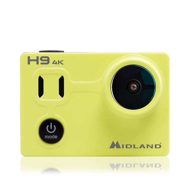 Midland H9 Action Camera - Ultra-Slim 4K Waterproof Video Camera for Vlogging, Wide-Angle, Wi-Fi