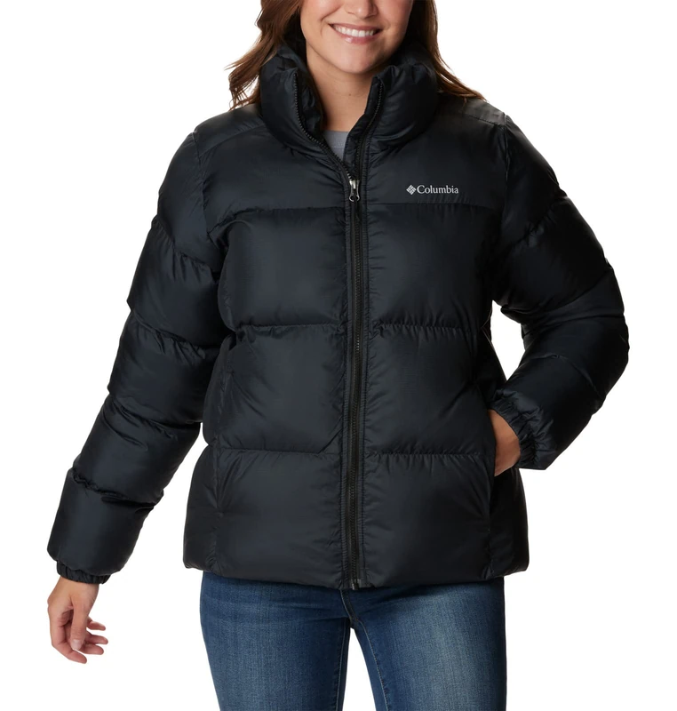 Columbia Women's Puffect Jacket, Puffer Jacket, Black, Size M