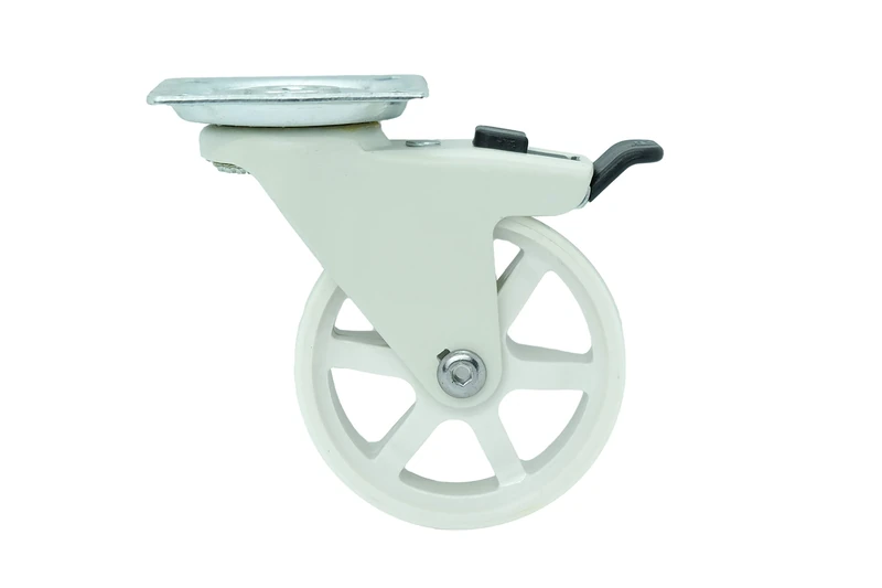 Headbourne 8296E 3-Inch Mag Designer Caster, 4-Pack, White Polyurethane, 4 Count