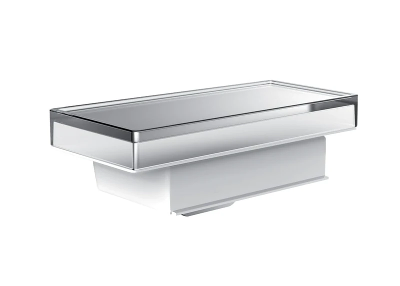 Emco Liaison Dispenser 250 ml Crystal Glass Chrome Liquid Soap Dispenser-182100004, Gray, One Size