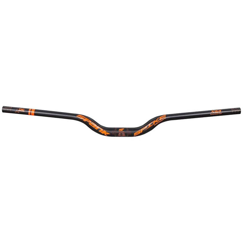 Spank Spike 800 Race Vibrator Rise 50 mm Unisex Adult Mountain Bike Hanger, Black/Orange