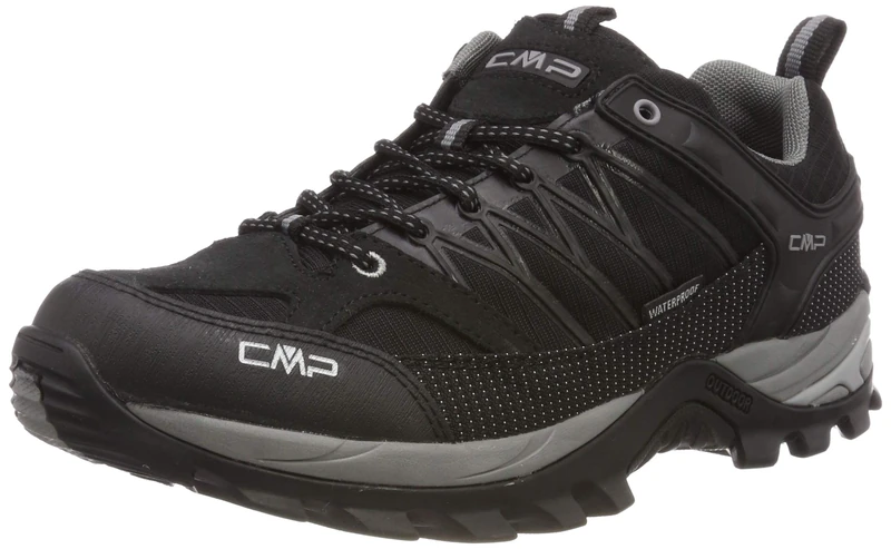 CMP Men's Rigel Low Trekking Shoes WP, Black Grey, 5.5 UK