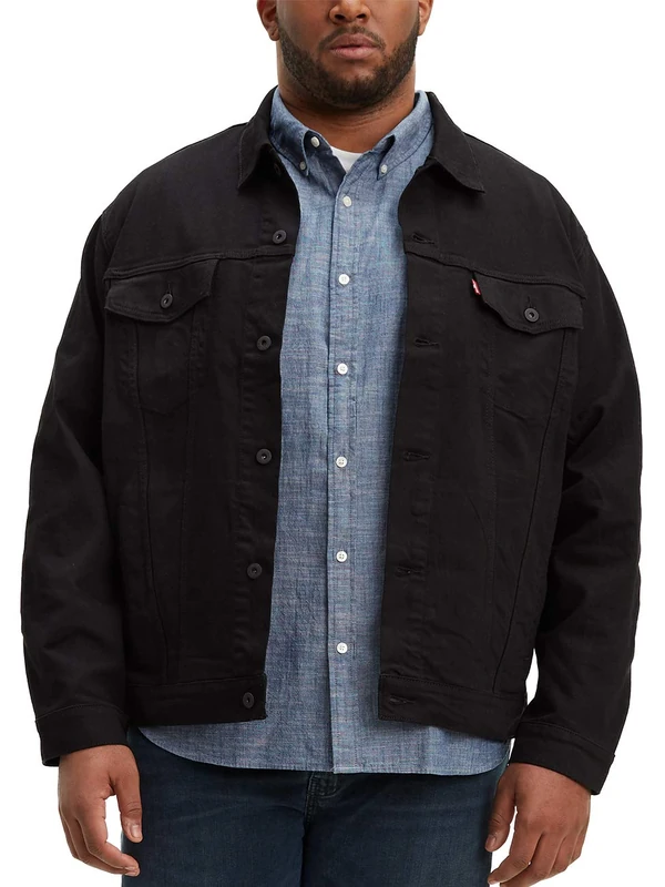Levi's Men's Trucker Denim Jacket, Black(Lamar Big 0020), XXX-Large