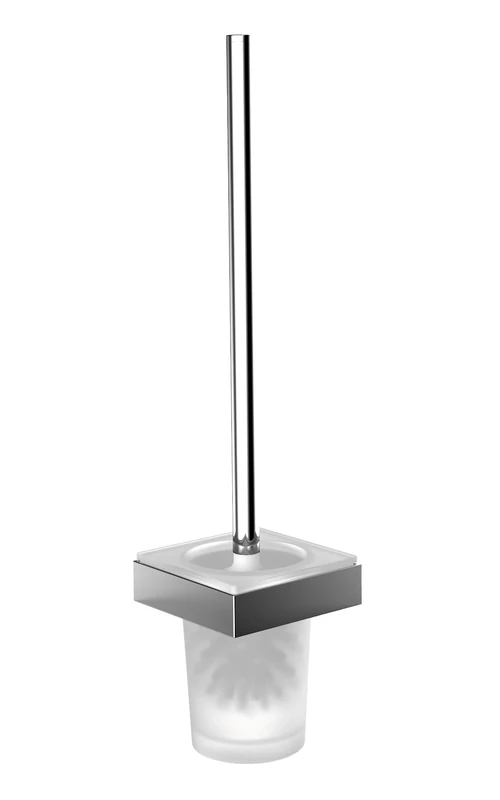 Emco Liaison 181500101 Toilet Brush Set Satin/Chrome with Brush Holder Wall Mounted