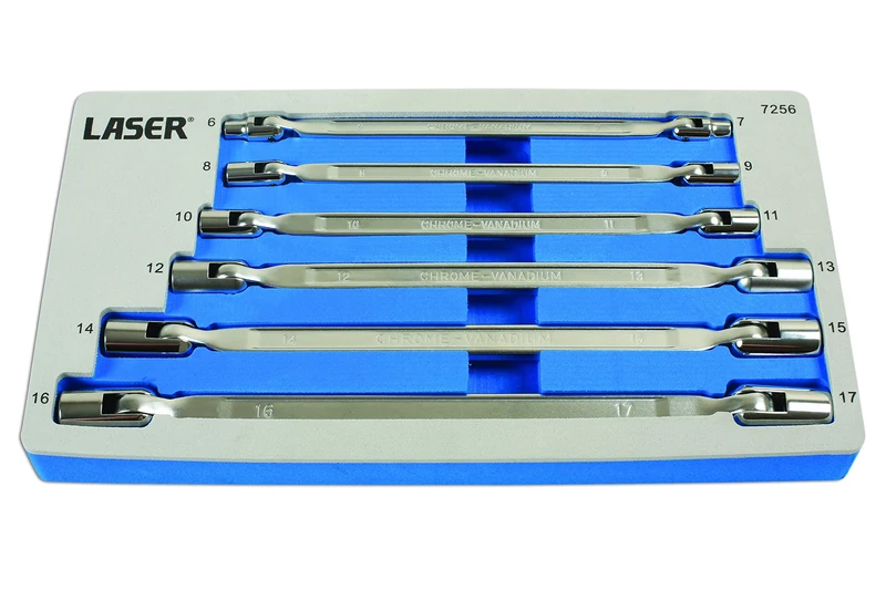 Laser 7256 Flexible Socket Spanner Set 6pc