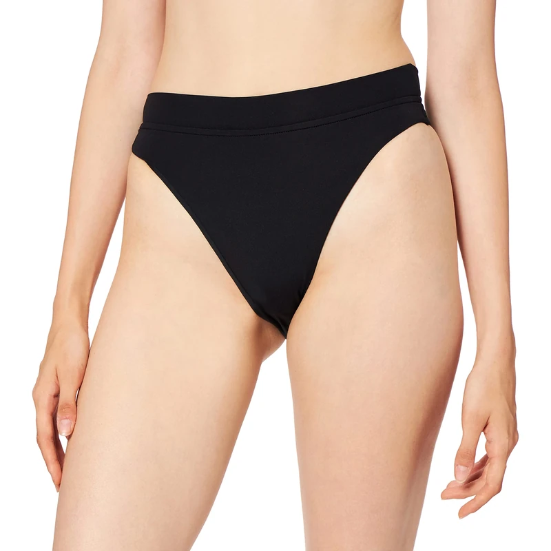 SEAFOLLY Women's Hi Rise Bikini Bottom Swimsuit, Active Black, 12