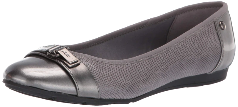 Anne Klein Women's Able Ballet Flat, Grey Multi, 4.5 UK
