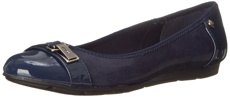 Anne Klein Women's Able Ballet Flat, Navy Multi Fabric, 9 UK - Image 1