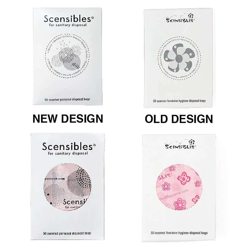 Hospeco Scensibles Personal Disposal Bags Refills (Case of 24), Pink