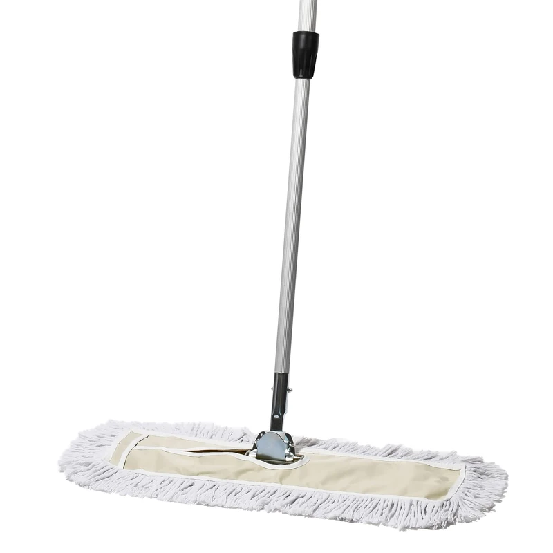 Tidy Tools Industrial Strength Cotton Dust Mop with Extendable Metal Telescopic Handle and Frame (24 X 5 Inch)