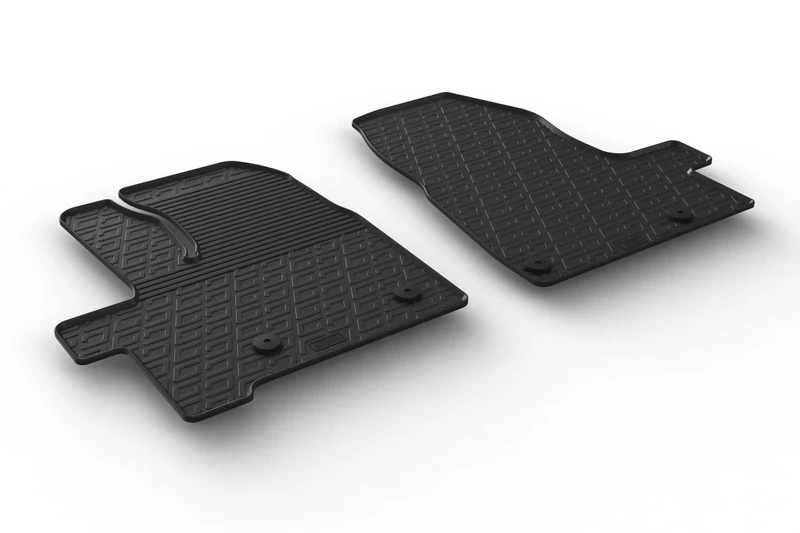 Gledring Set of rubber mats for Ford Tourneo Custom/Passenger 2018 (automatic) (G profile 2-piece + mounting clips)