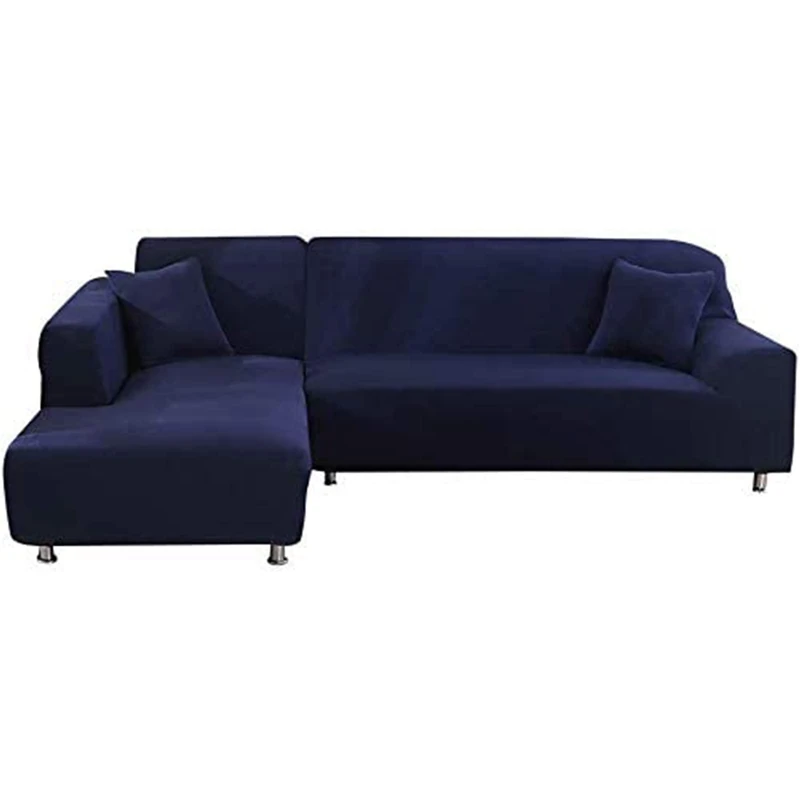 jianyana Stretch Sofa Covers Corner Sofa Cover Polyester Stretch Covers for L Shaped Sofa + 2 Pillow Covers - Image 1