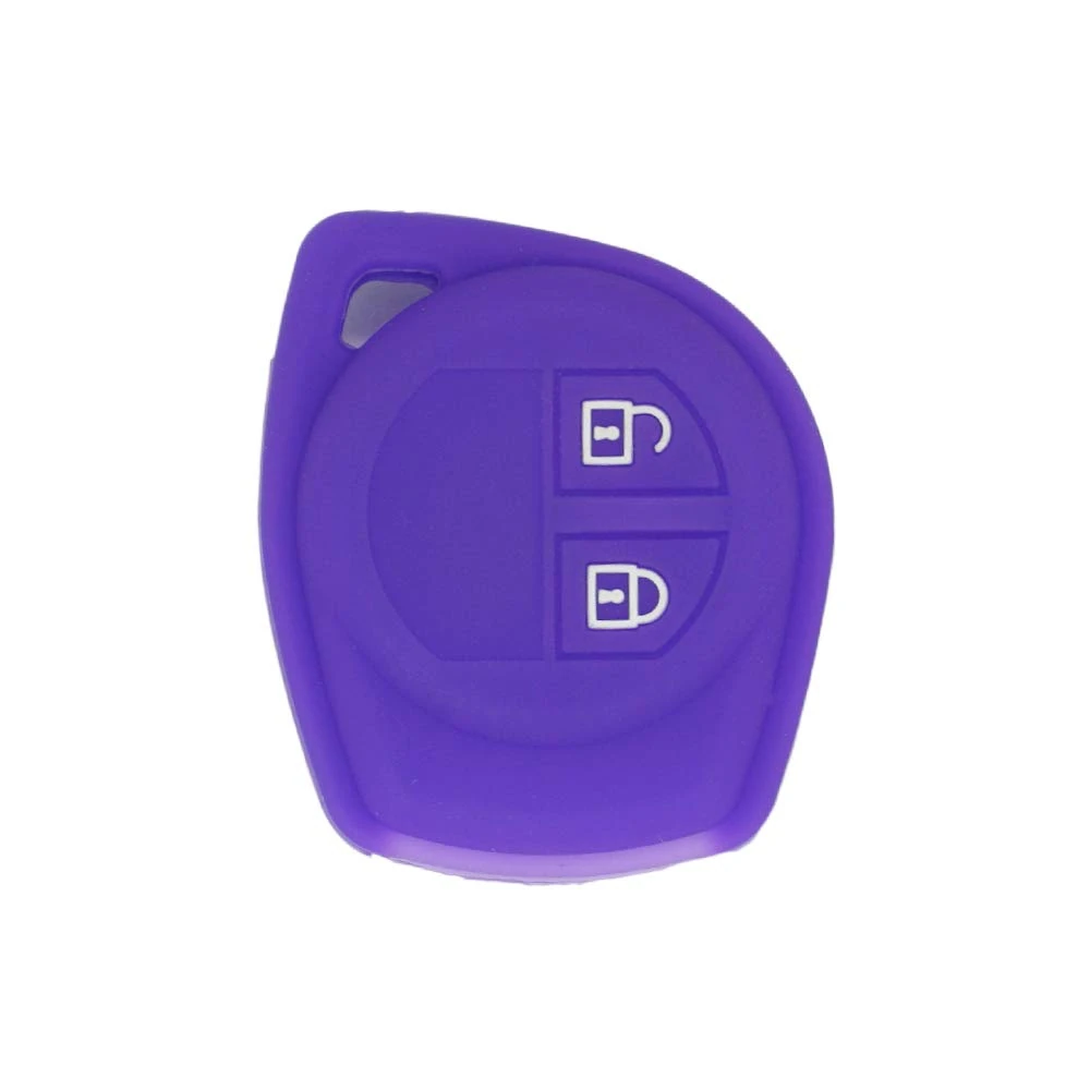 BROVACS Silicone Cover Protector Case Holder Skin Jacket Compatible with SUZUKI 2 Button Remote Key Fob CV4545 Deep Purple