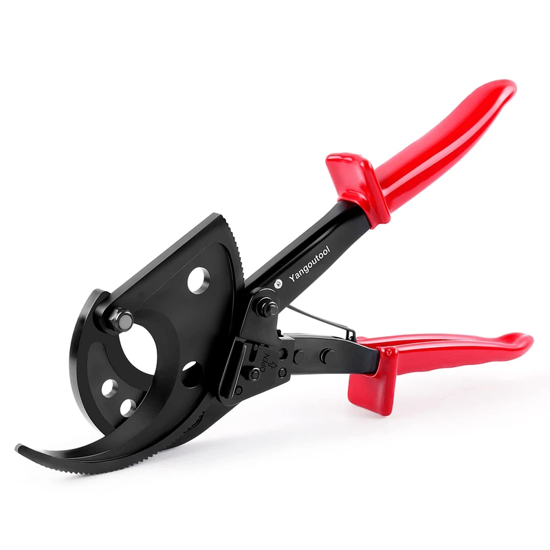 Yangou Ratchet Cable Wire Cutter,Heavy Duty Aluminum Copper Ratchet Cable Cutter,Cut up to 400mm² Ratcheting Wire Cutting Hand Tool