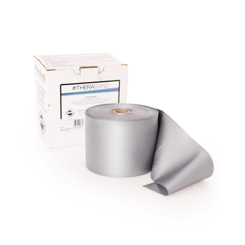 THERABAND 22.9m Roll Latex Free Dispenser Pack, Silver, Super Heavy