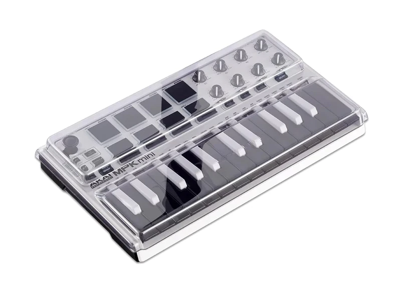 Decksaver LE Cover for Akai MPK Mini MK2 - Super-Durable Polycarbonate Protective lid in Smoked Clear Colour, Made in The UK - The Producers' Choice for Unbeatable Protection