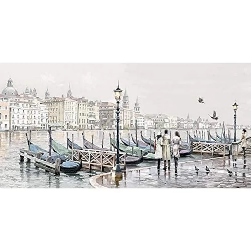 Richard Macneil (Quayside, Venice) Canvas Print