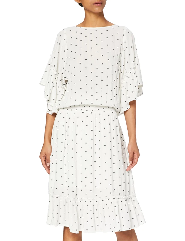 SPARKZ COPENHAGEN Women's Vega Dress Dress, Off-White (Off White 002), 10 (Manufacturer Size:M) - Image 1