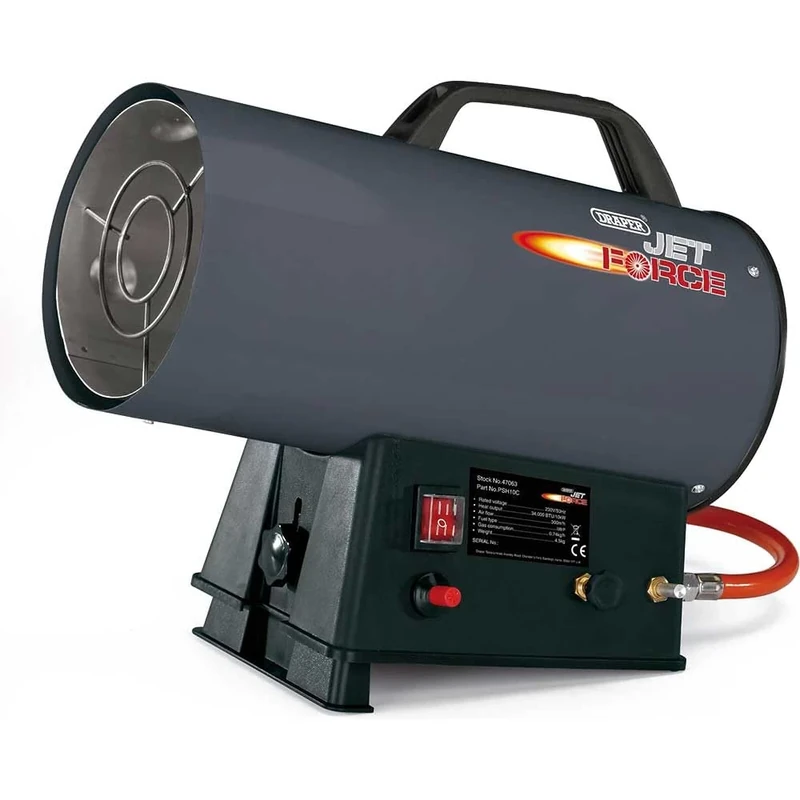 Draper 47063 Jet Force Propane Space Heater (34,000 BTU/10 kW)