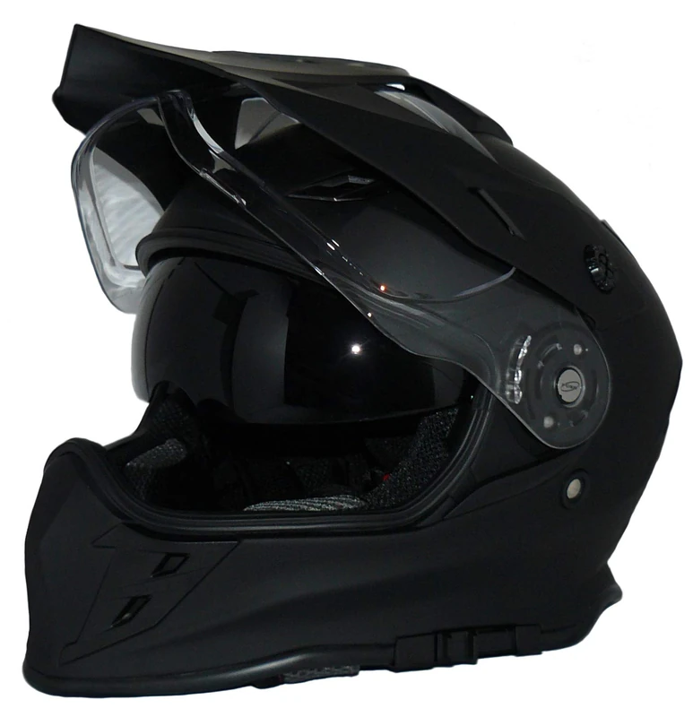 protectWEAR Cross helmet Enduro helmet Motorcycle helmet with integrated sun visor and visor V331-SM - L
