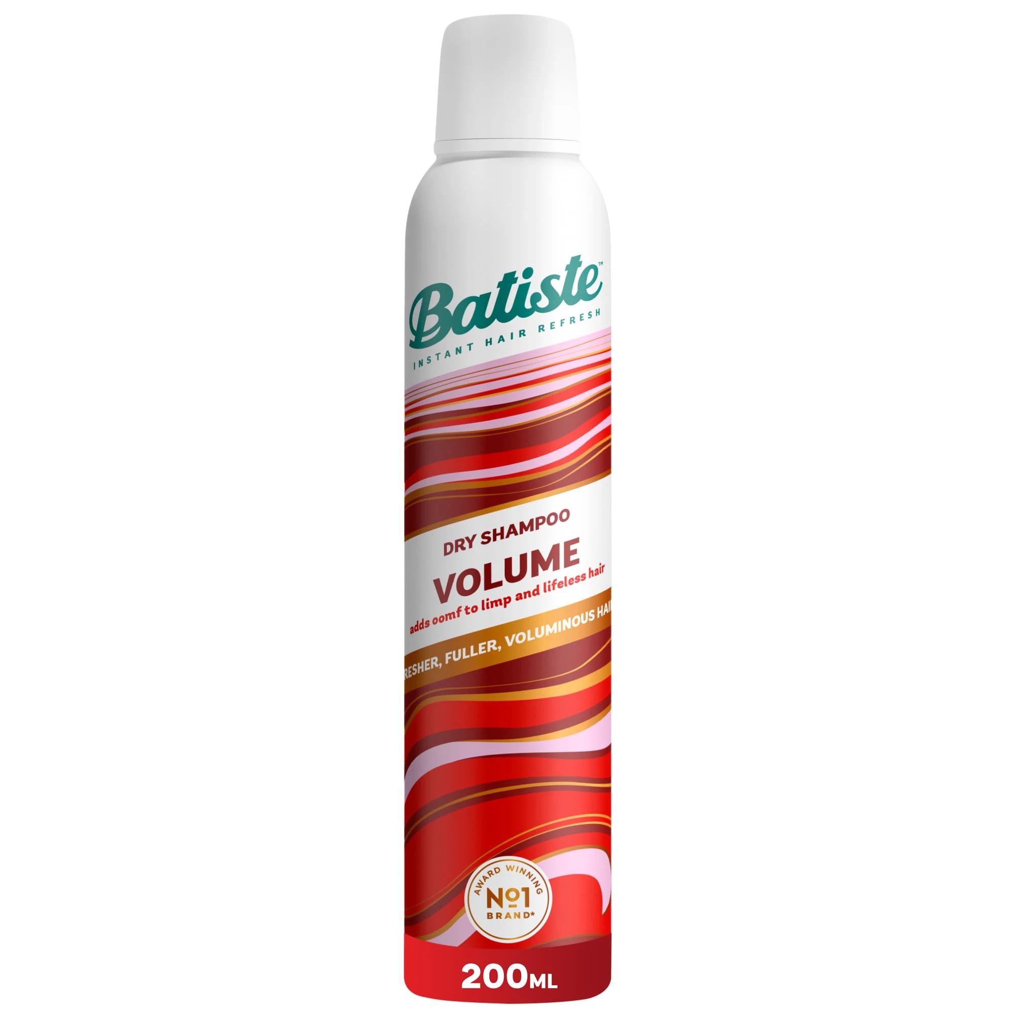 Batiste Dry Shampoo and Volume 200ml, Hair Benefits with Plumping Collagen, No Rinse Spray to Refresh Hair in Between Washes