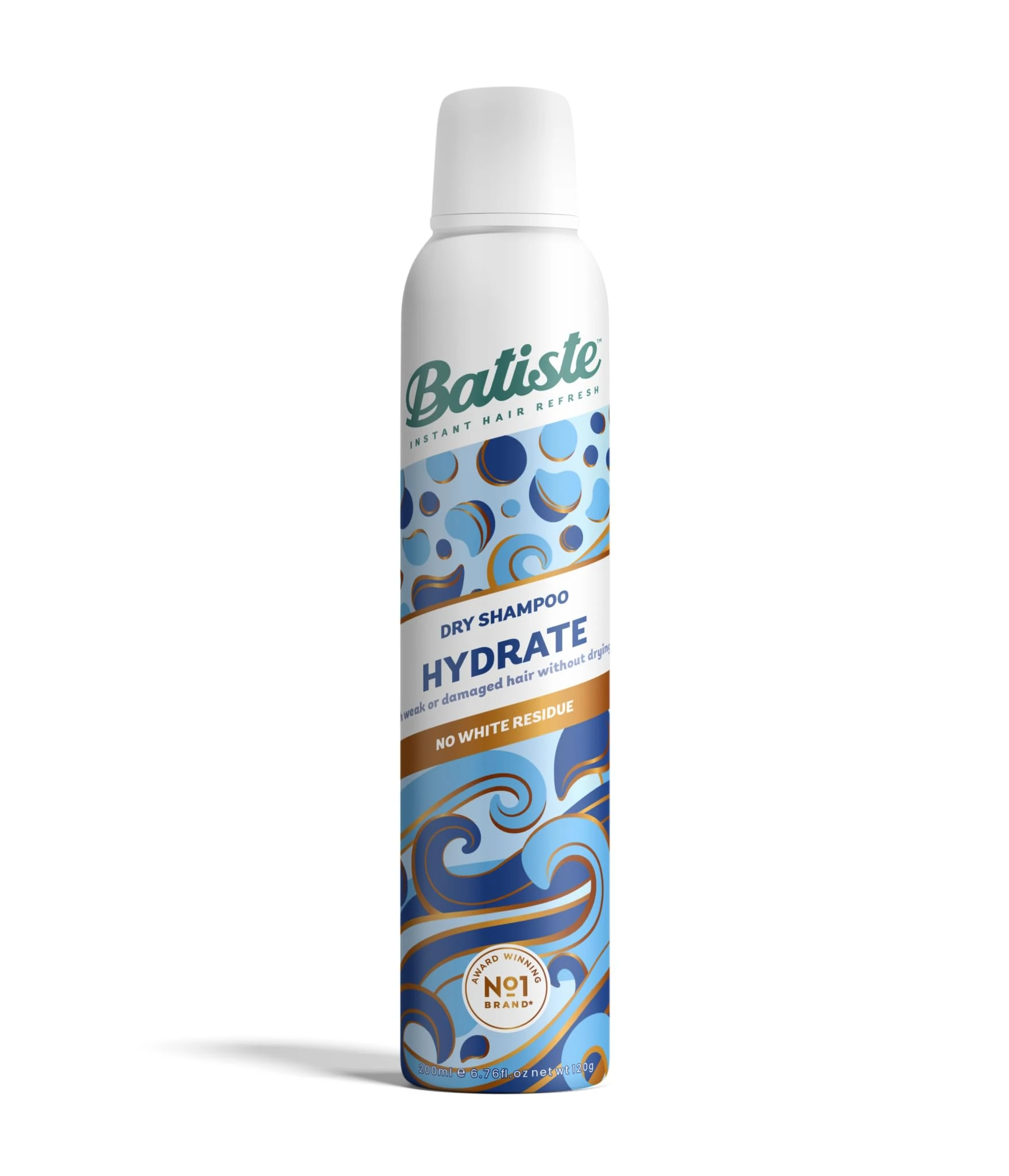 Batiste Dry Shampoo Hydrating 200ml, Hair Benefits For Dry Brittle Hair, No Rinse Spray to Refresh Hair in Between Washes (Package may vary)