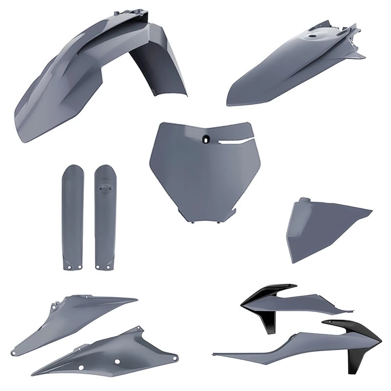POLISPORT 90814 - Polisport MX plastic replica kit for those seeking OEM quality for KTM motorcycles in nardo grey colour