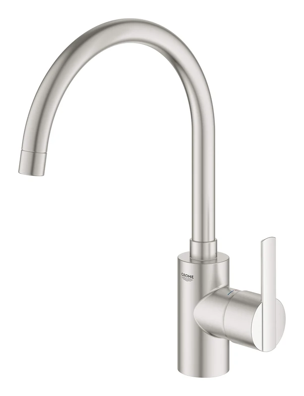 GROHE Feel - Kitchen Sink Tap Single-Lever Mixer - Monobloc Installation - High Spout - Swivel Range 150° - High 354 mm - 35 mm Ceramic Cartridge - Easy to Install - Stainless Steel - 32670DC2