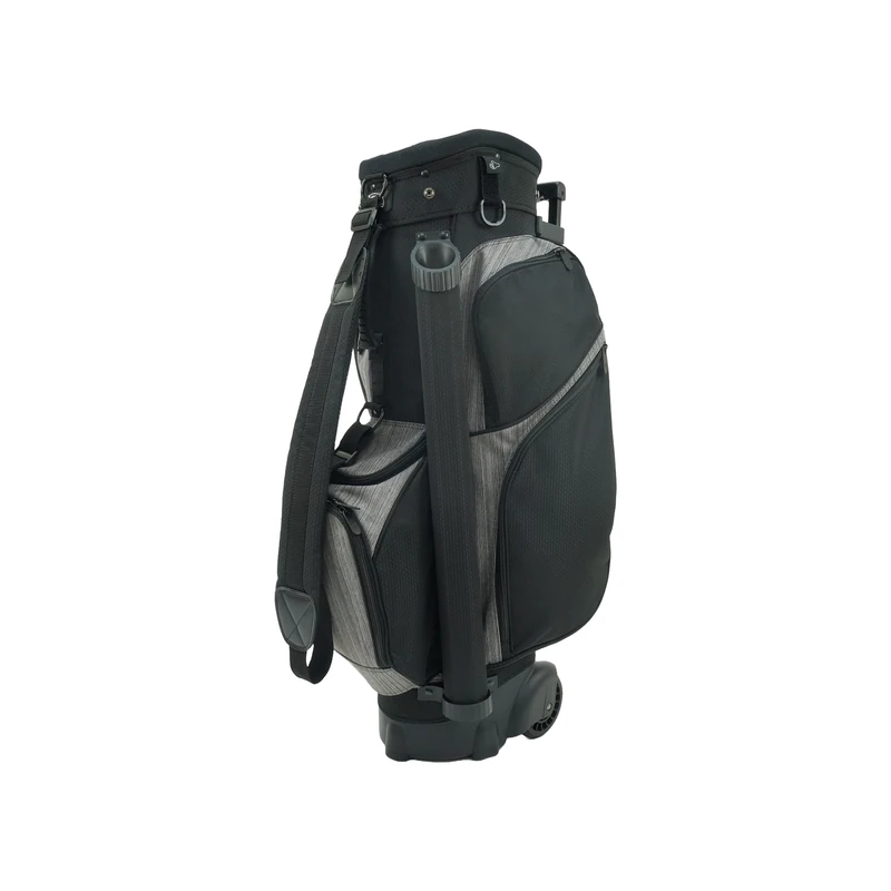 RJ Sports Spinner X Transport Wheeled Golf Cart Bag - Black/Heather Grey