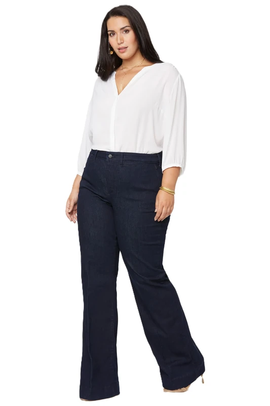 NYDJ Women's Plus Size Teresa Trouser Pants, Rinse, 24W 33 - Image 1