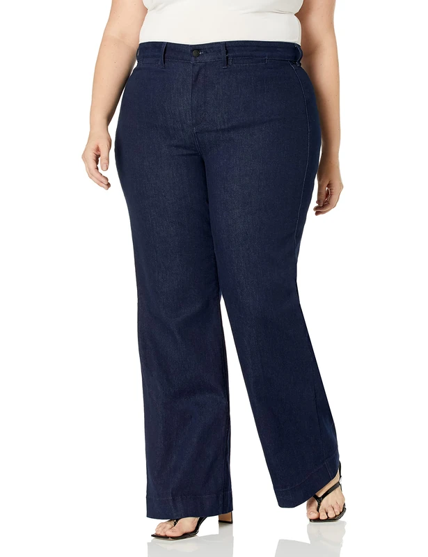 NYDJ Women's Plus Size Teresa Trouser Pants, Rinse, 18W 33