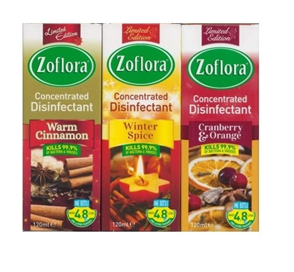 3x Zoflora Winter Spice Disinf