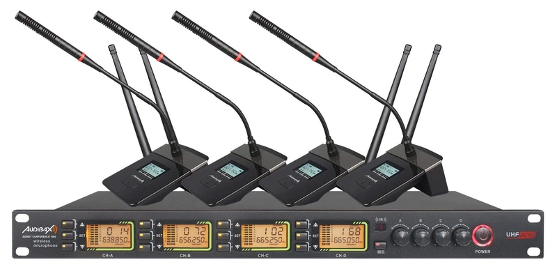 Audibax Sidney Conference 1000 Sistema Inalámbrico de Conferencia 4 Channels UHF