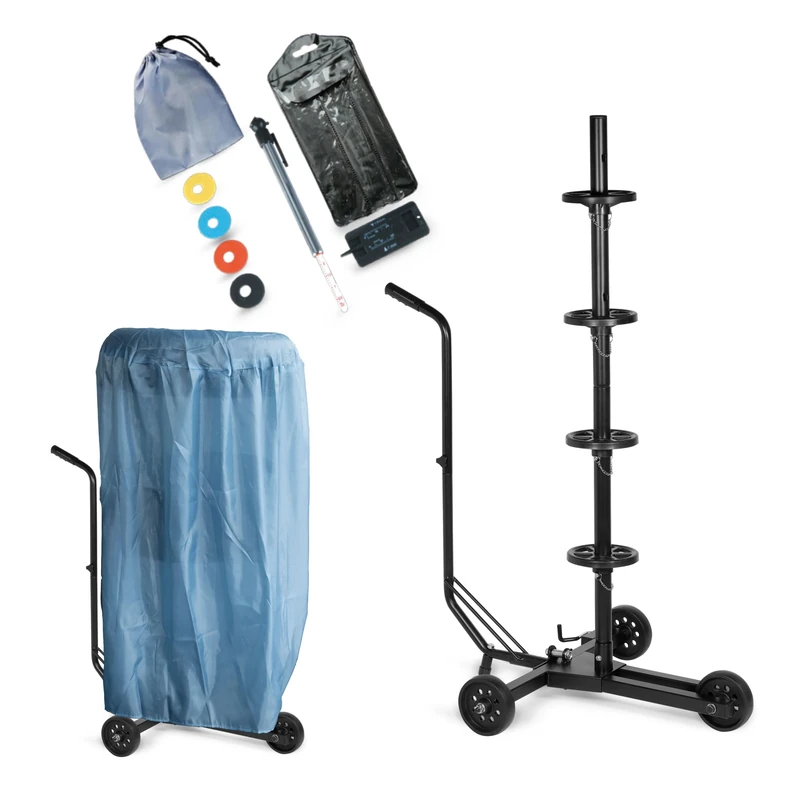 cartrend Wheel Rim Tree, Mobile with Tyre Protection Cover, Tyre Width up to 255 mm, Rim-Friendly Pads