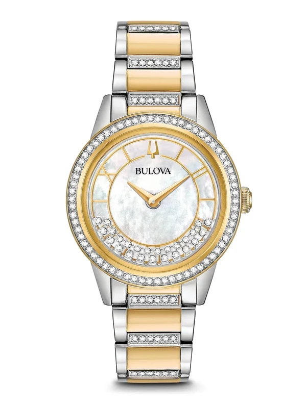 Bulova Womens Analogue Classic Quartz Watch with Stainless Steel Strap 98L245