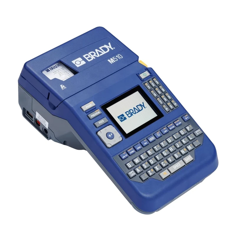Brady M510 Portable Label Printer - Labelling Device & Label Maker Handheld - Industrial Labelling Machine for Chemical-Resistant Labels - Incl. 1 Label Cartridge and UK Power Cord - replaces BMP51