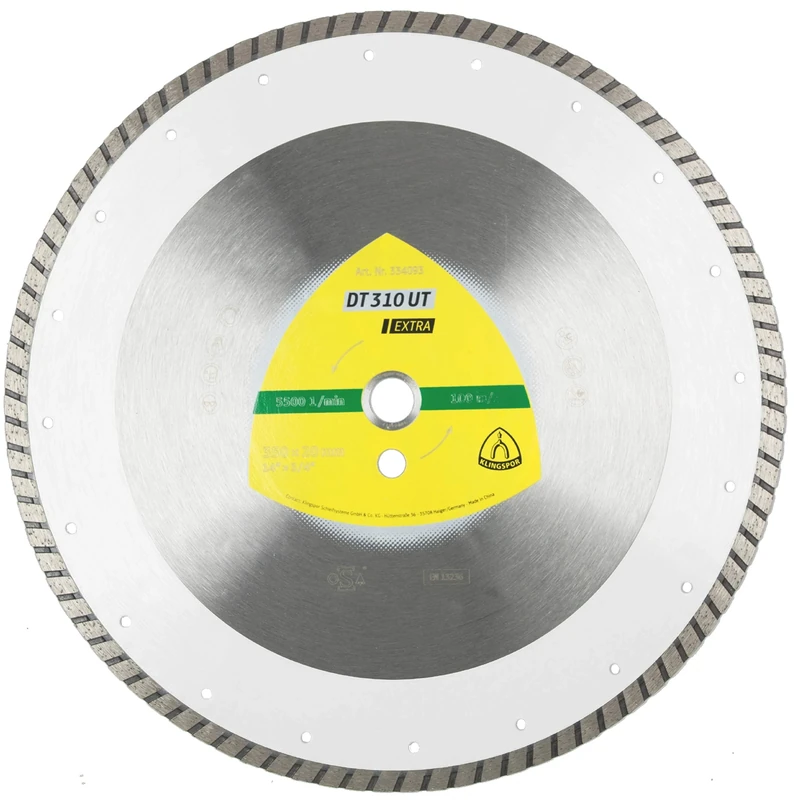 Klingspor KLI-334093 334093 DT 310 UT Diamond Cutting Discs 350 x 3 x 20 mm 3 x 10 mm Closed Edge Turbo Contents: 1 Piece