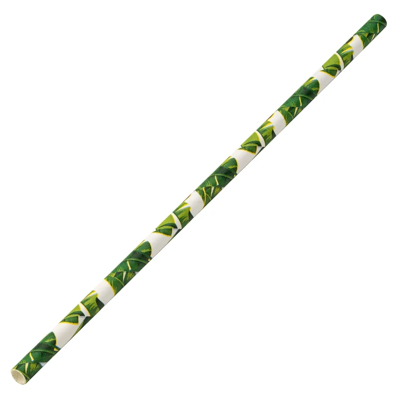 Tropical Paper Straw 8inch - Case of 6000 - Eco-Friendly Paper Straws
