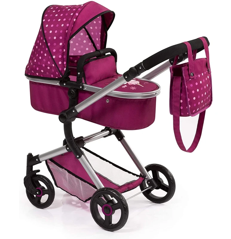 Dolls Pram NEO Vario stroller, bag, convertible, foldable, adjustable, reversible