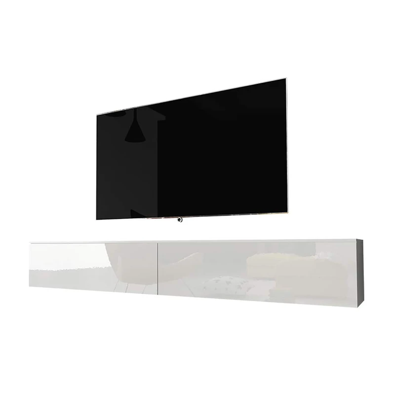 SELSEY KANE - Floating TV Stand/Living Room TV Cabinet / 180 cm/White