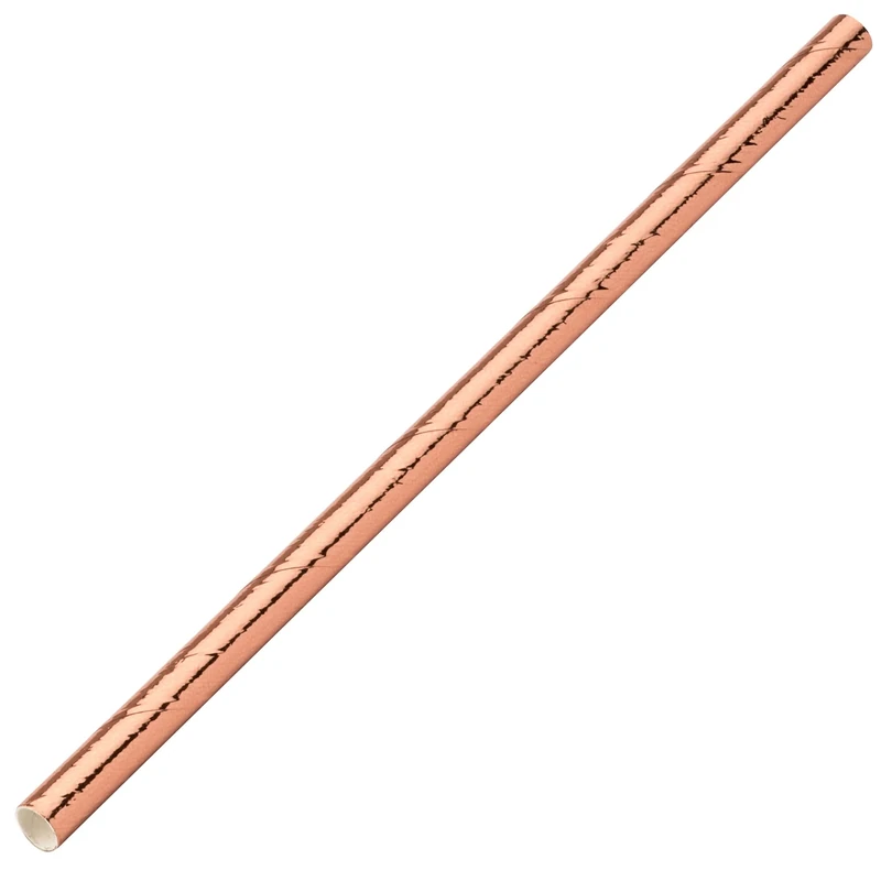 Copper Paper Cocktail Straw 5.5inch - Case of 6000 - Short 5mm Bore Paper Cocktail Straws