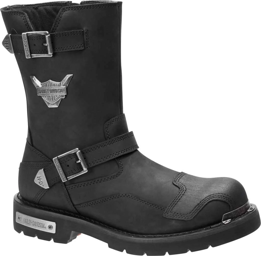 HARLEY-DAVIDSON FOOTWEAR Men's Stroman Motorcycle Boot, Black, 8 UK